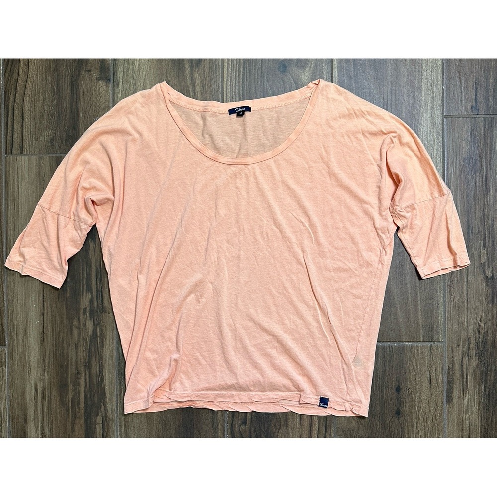 Shore‎ Orange Melon Oversized Shirt Size Med Beach Wear Preppy Casual